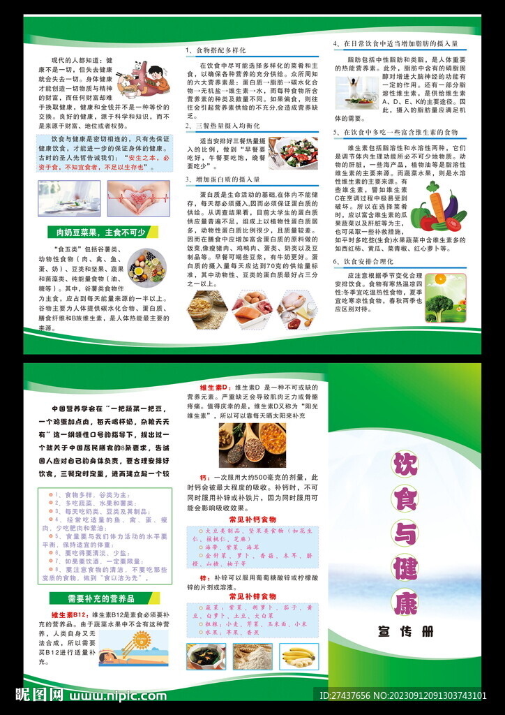 饮食与健康  三折页