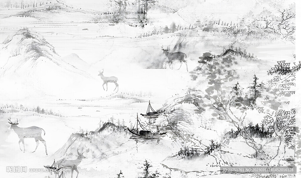 意境水墨画 