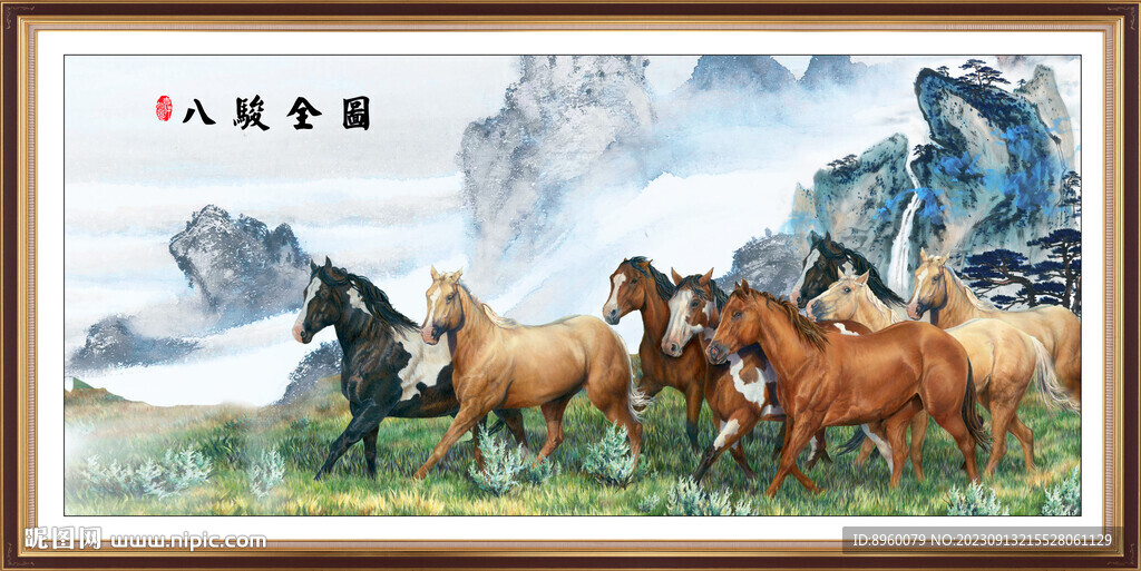 八骏全图
