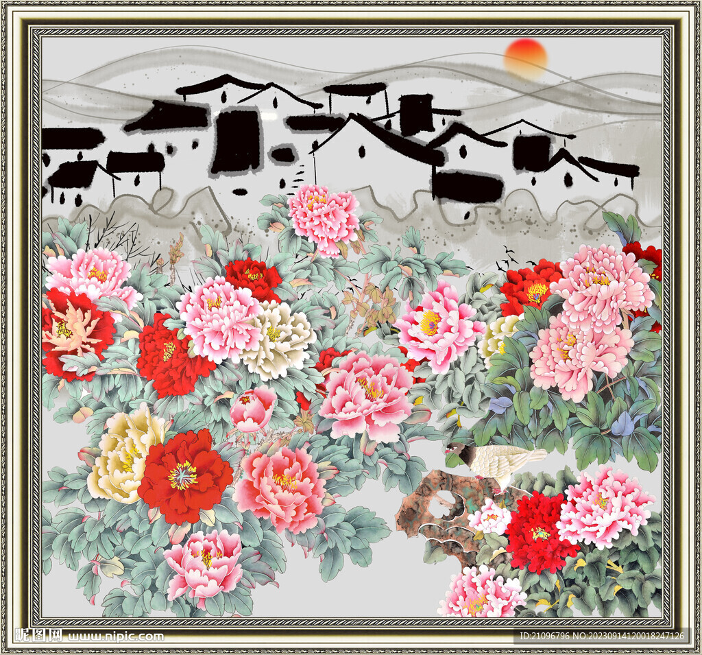  牡丹国画 