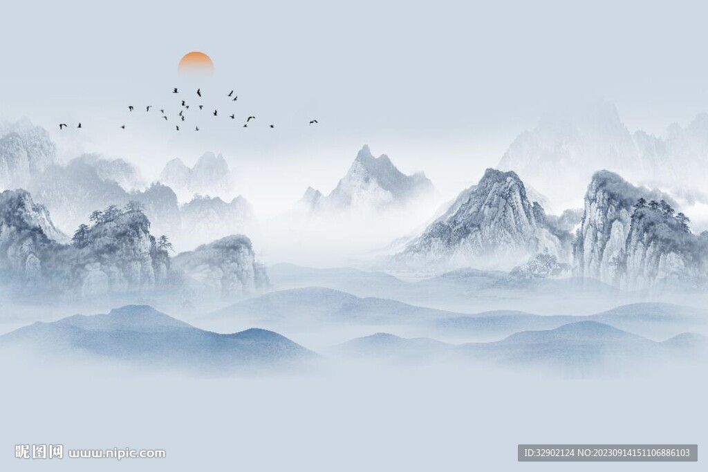 新中式山水画