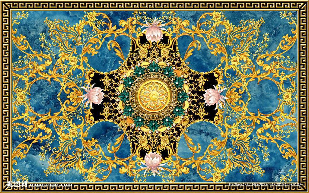 欧式古典花纹拼花地毯地砖