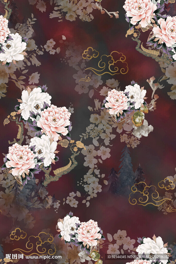 中老年花型