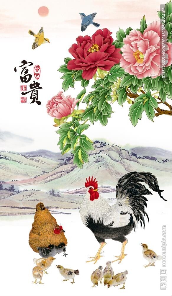 金鸡报晓 