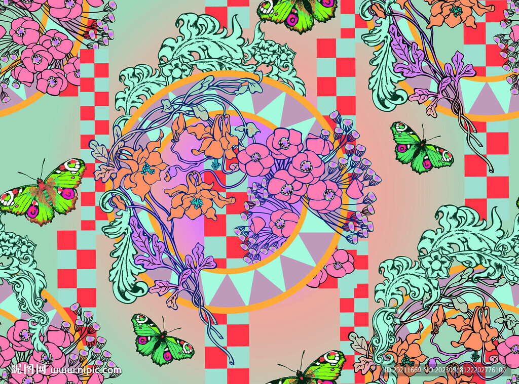 几何花