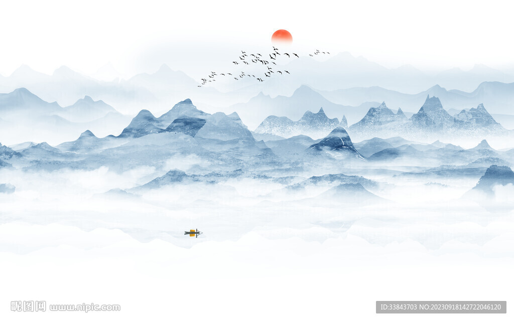 新中式山水画