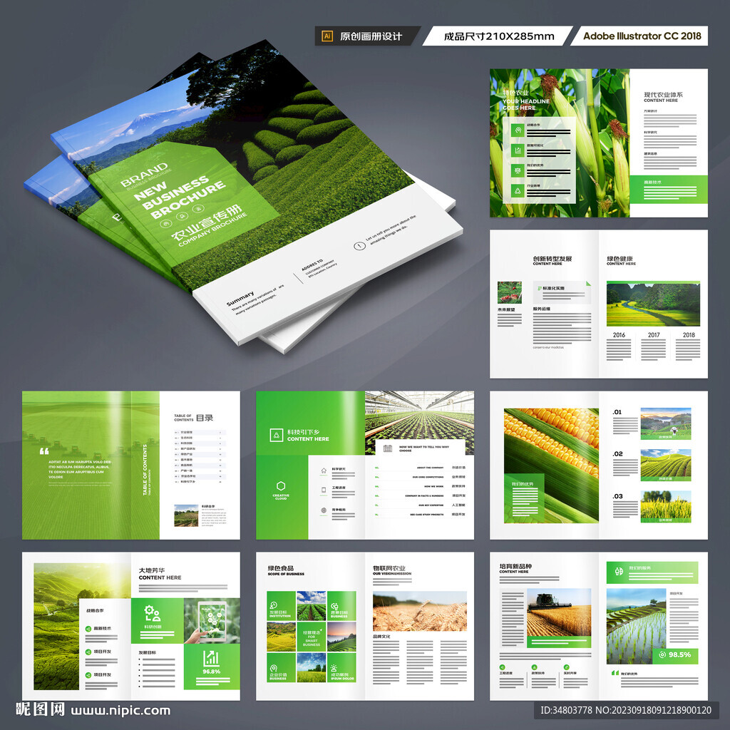 农业画册模板