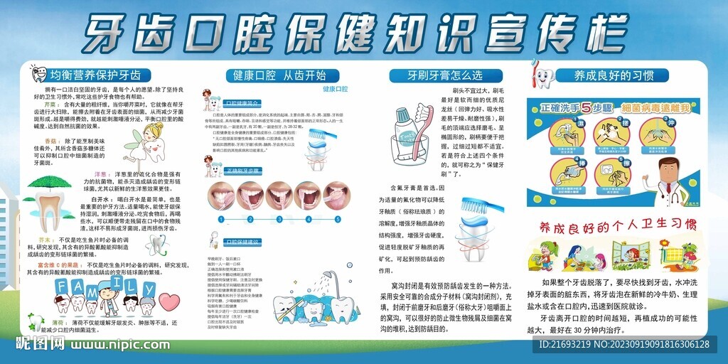 保护牙齿宣传栏