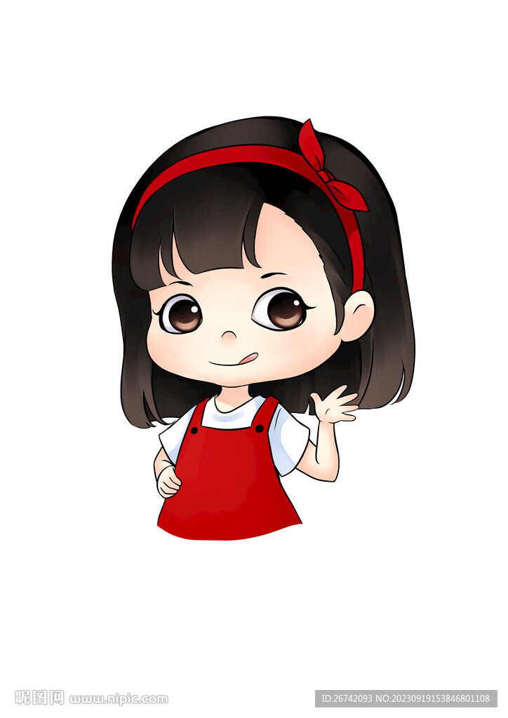 打招呼女生