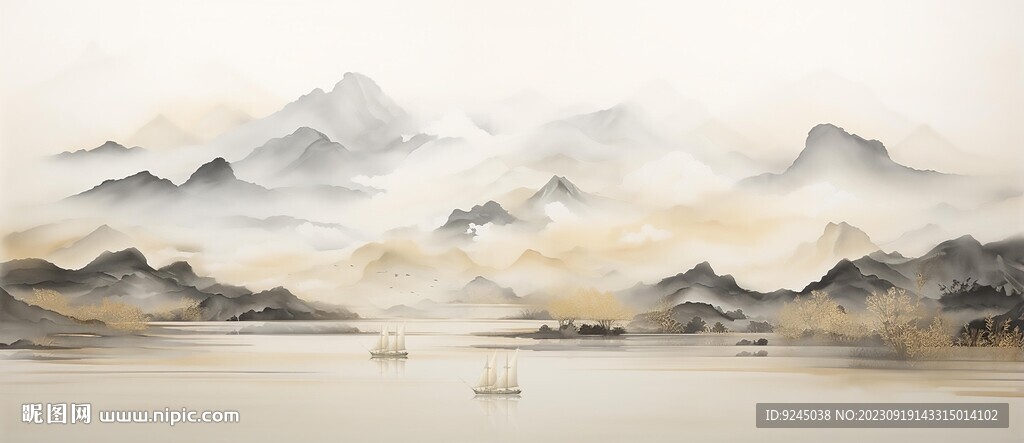 新中式意境山水画