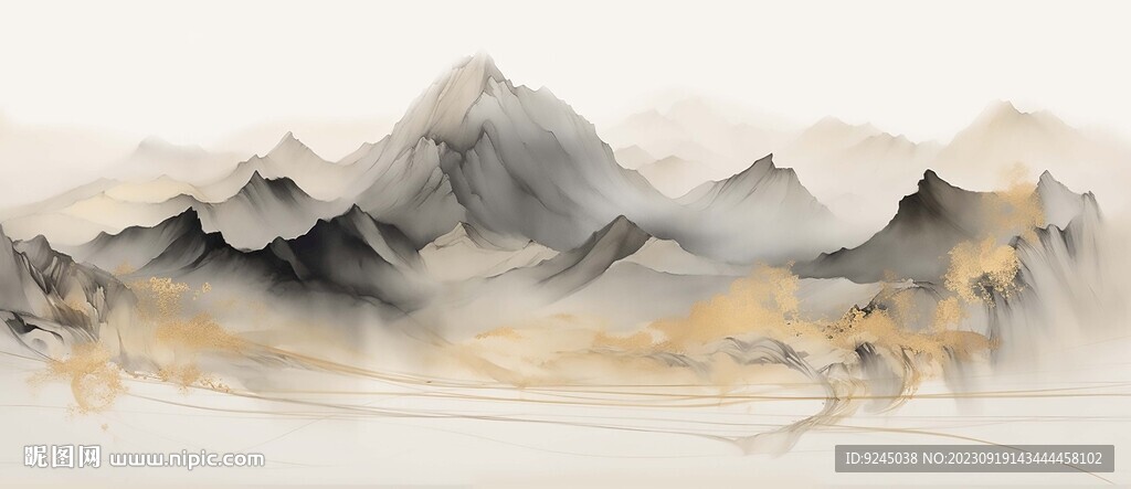 中国风鸿运当头山水装饰画