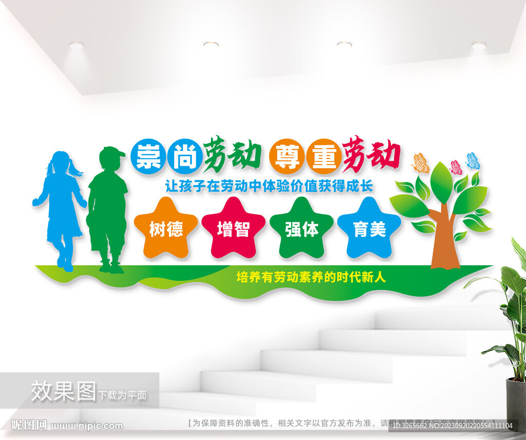 劳动教育文化墙图片