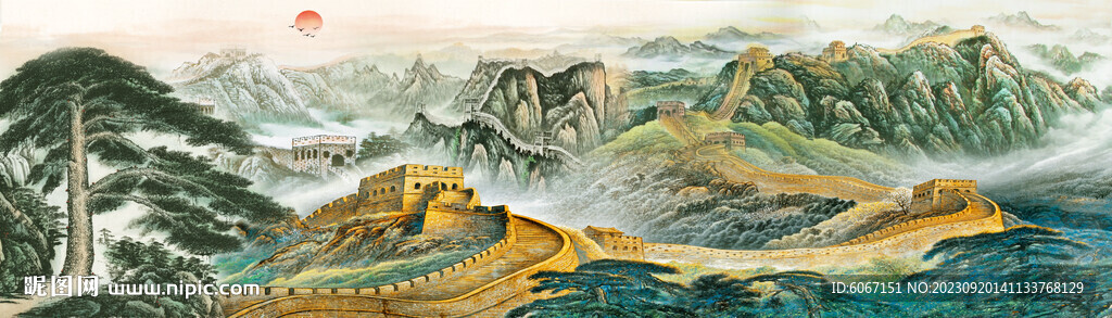 巨幅长城国画