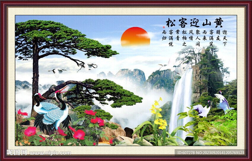 黄山迎客松 