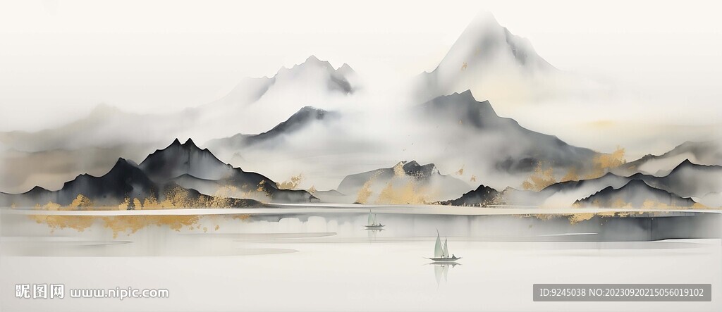 新中式意境山水画