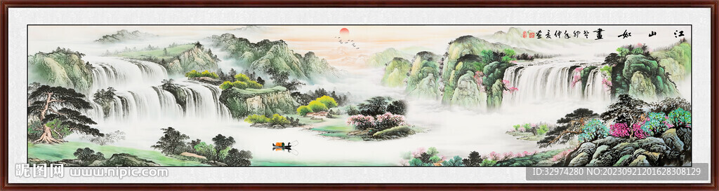 巨幅水墨山水