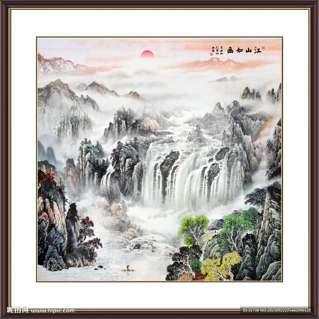 江山如画山水风景画