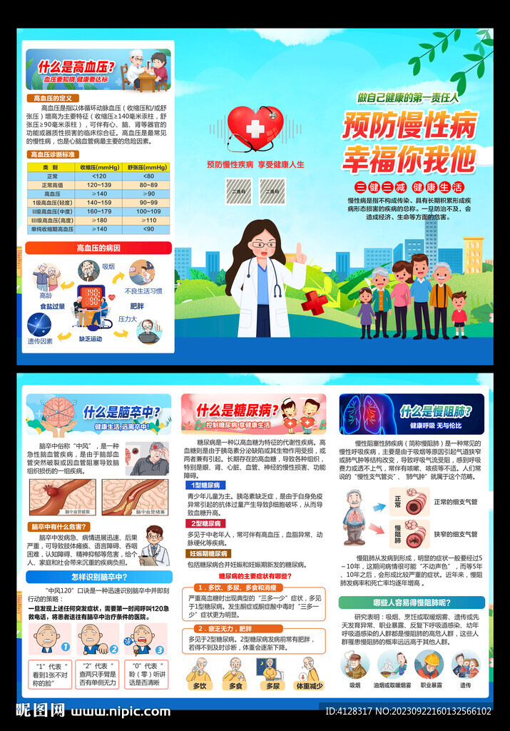 慢性病三折页