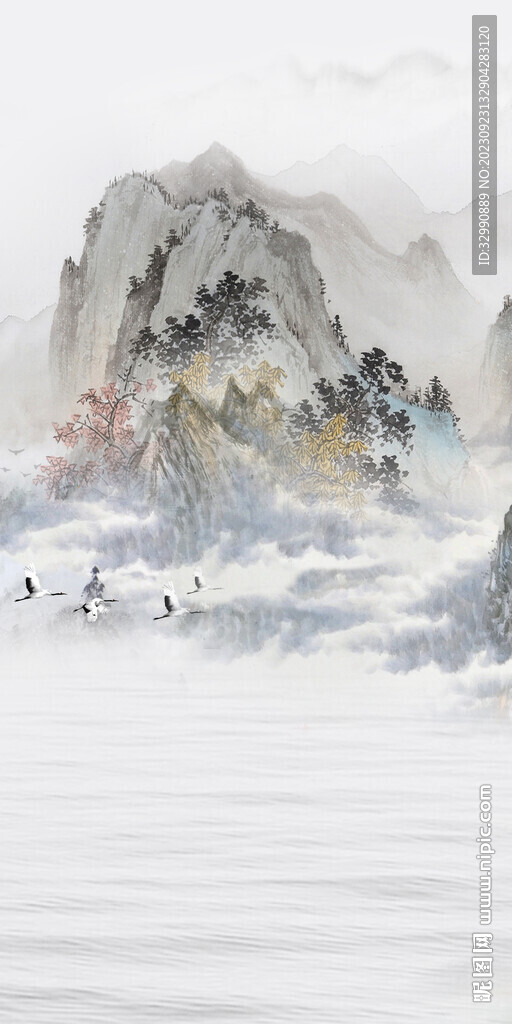 古风 大气新玄关画 Tif分层