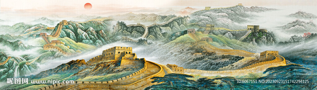 巨幅长城国画