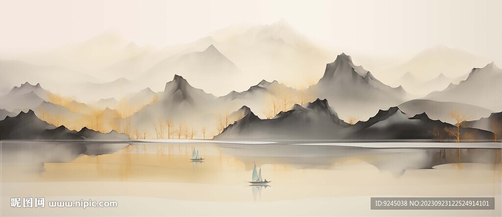 新中式意境山水画