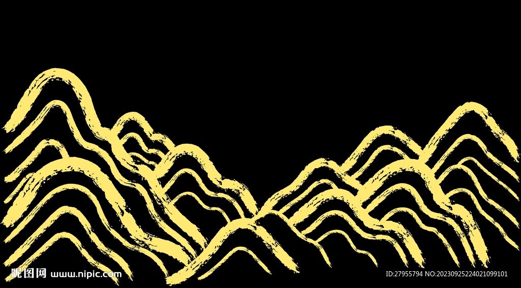 山线描绘画