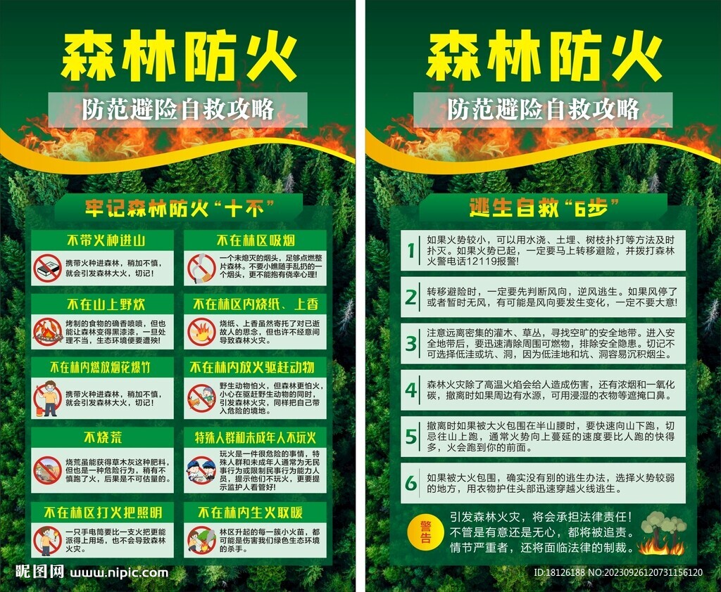 森林防火海报