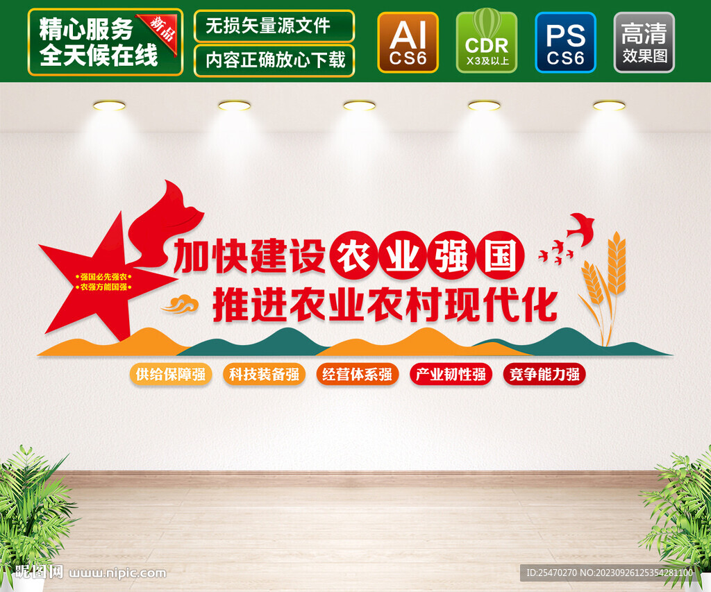 加快建设农业强国文化墙