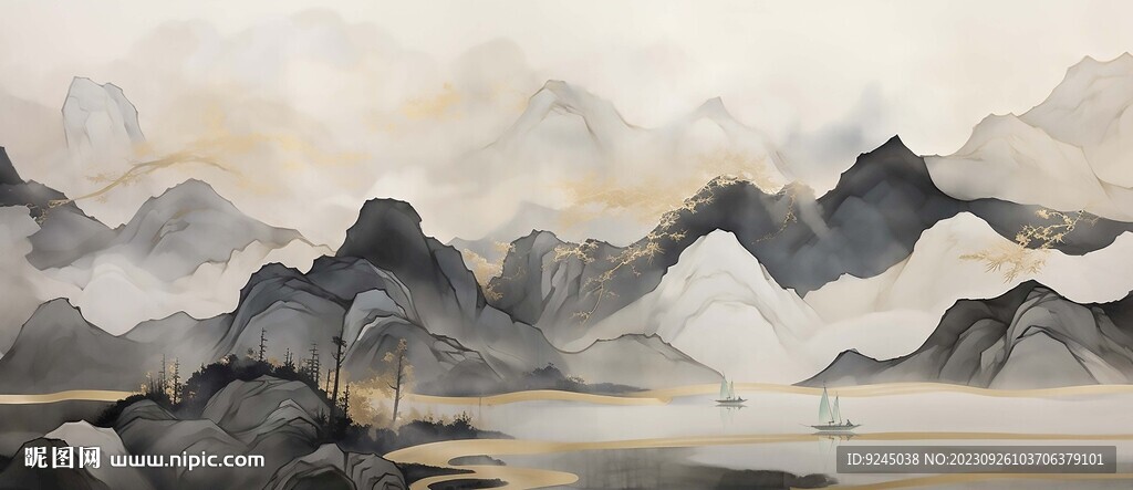 玄关山水画