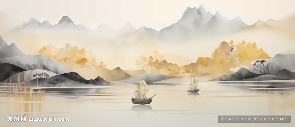 玄关山水画 