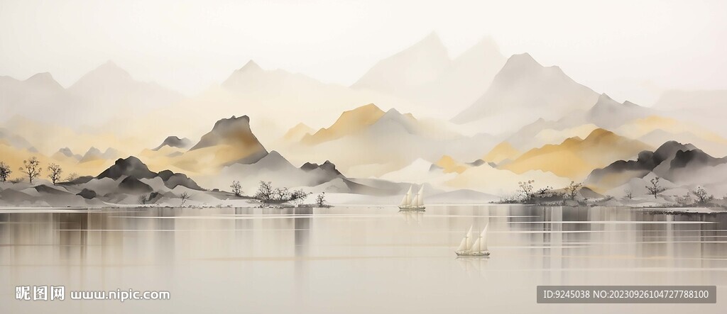 装饰山水画