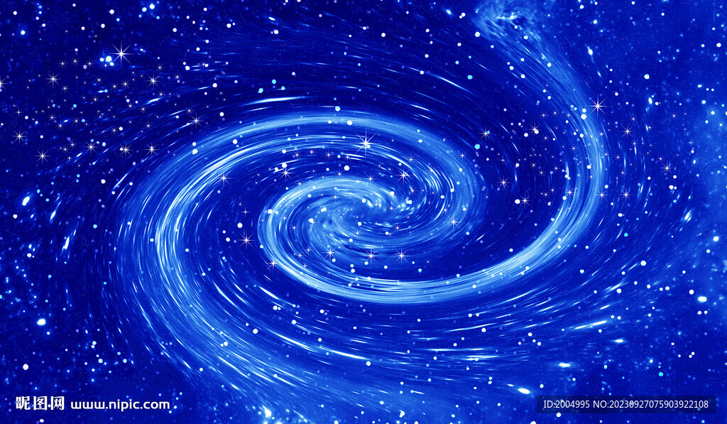 蓝色漩涡星空背景