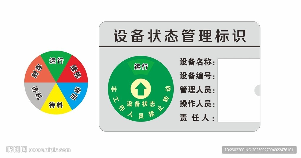 设备状态管理标识牌