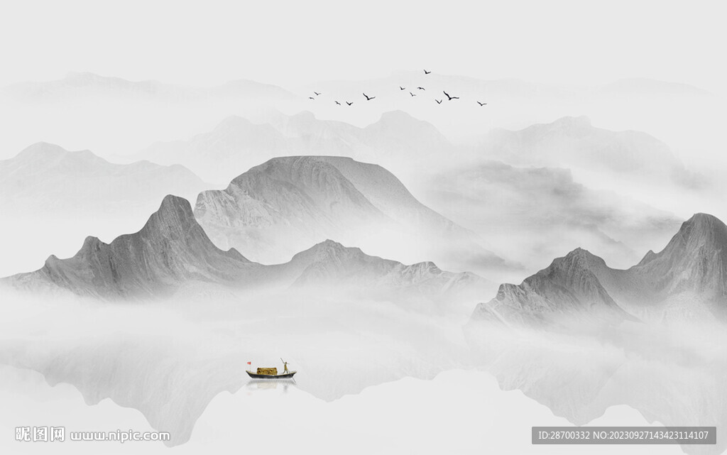 水墨山水背景