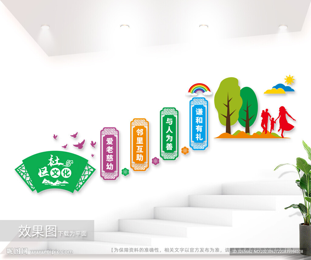 社区楼梯文化墙图片
