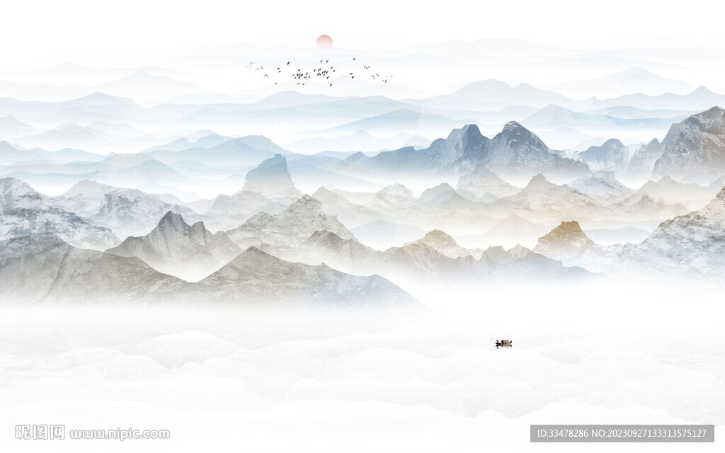 水墨山水画