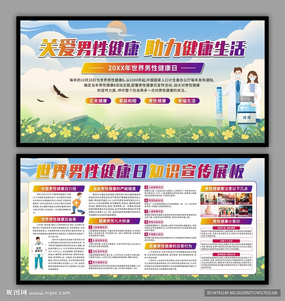 男性健康日展板
