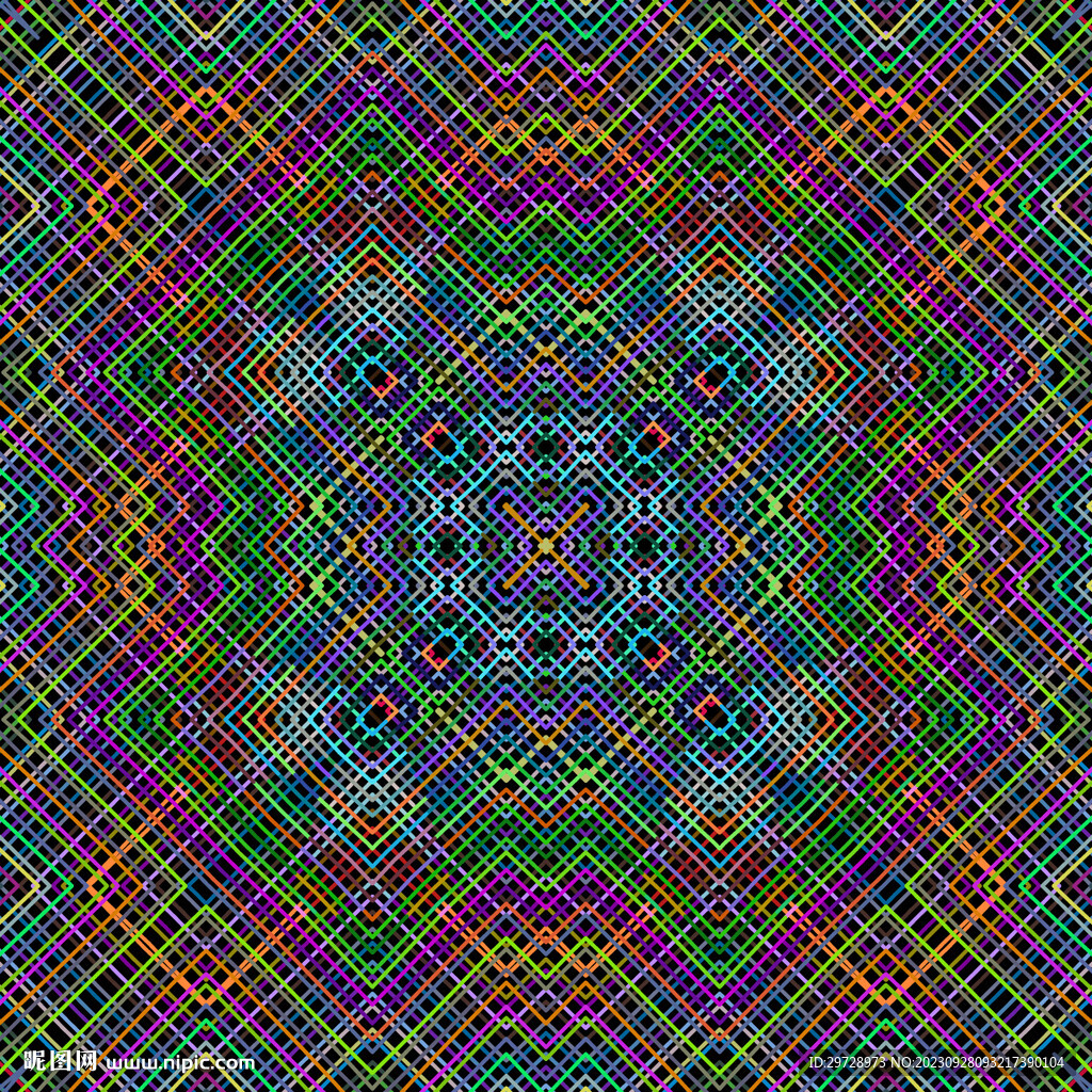 彩色格子花纹图案