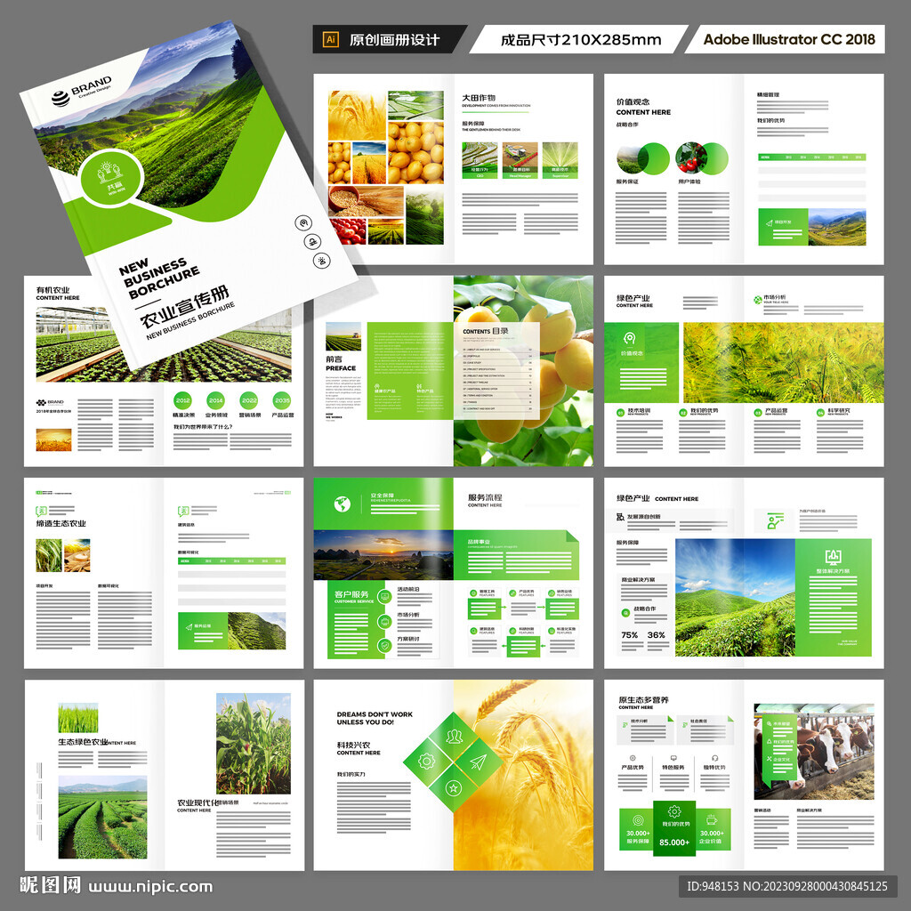 农业画册模板