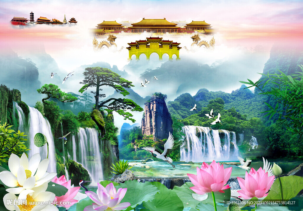 天宫南天门风水壁画