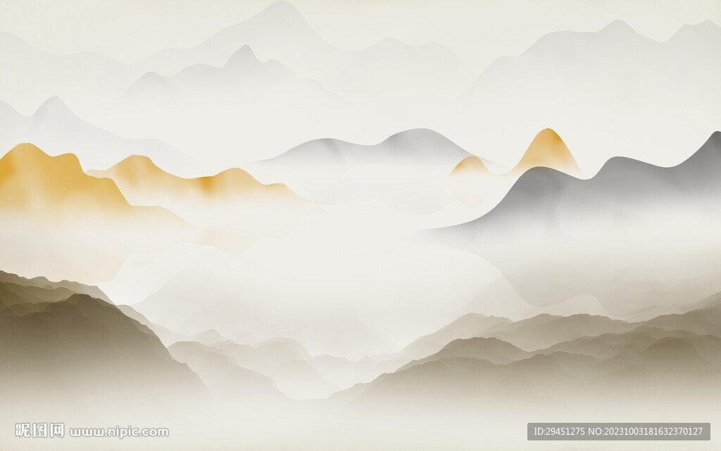 高端 简约高档山水 Tif分层