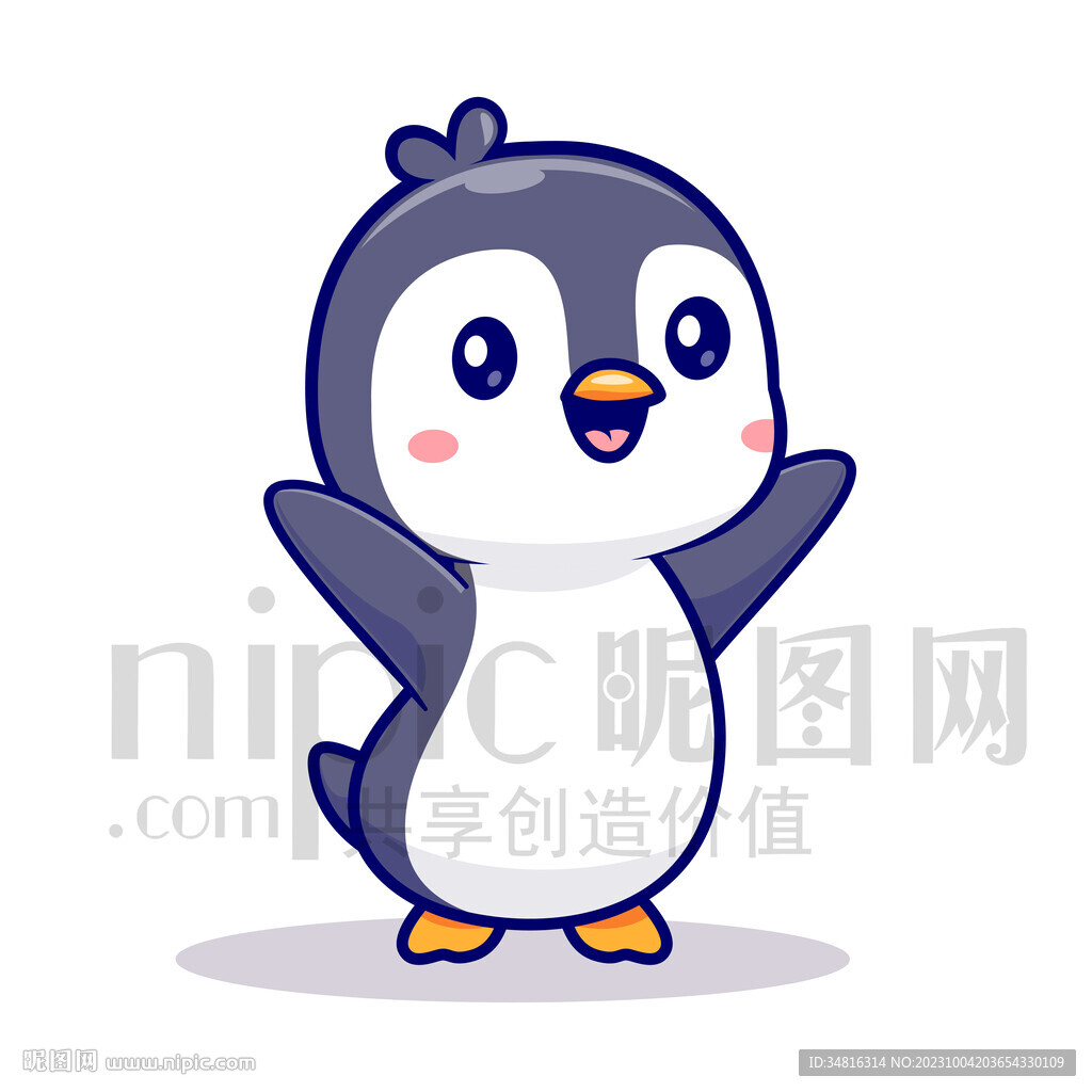 可爱卡通小企鹅