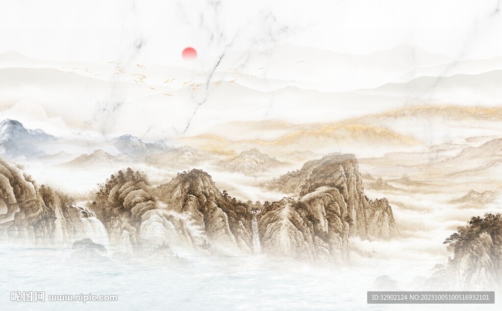 中式山水画