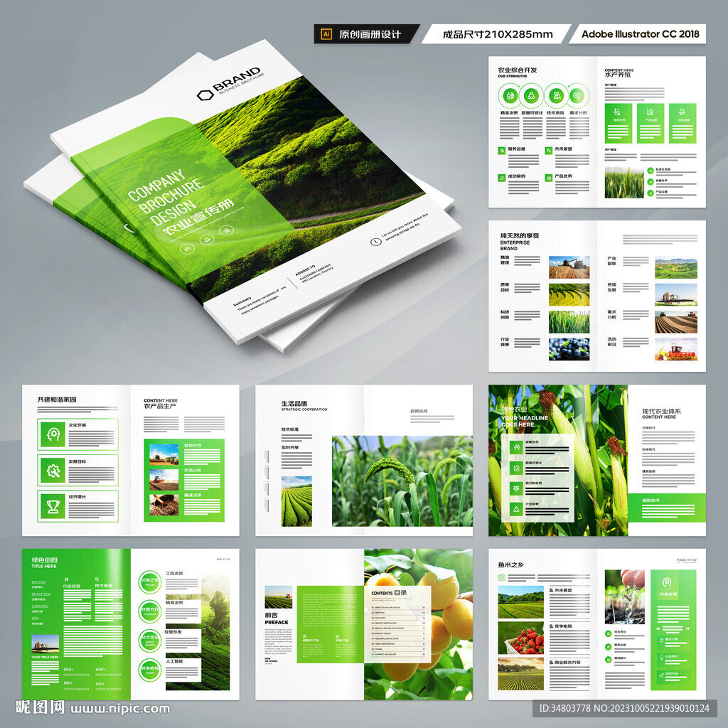 农业画册模板
