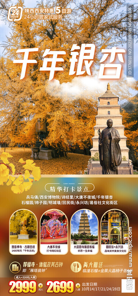 河南观音禅寺旅游海报微信图