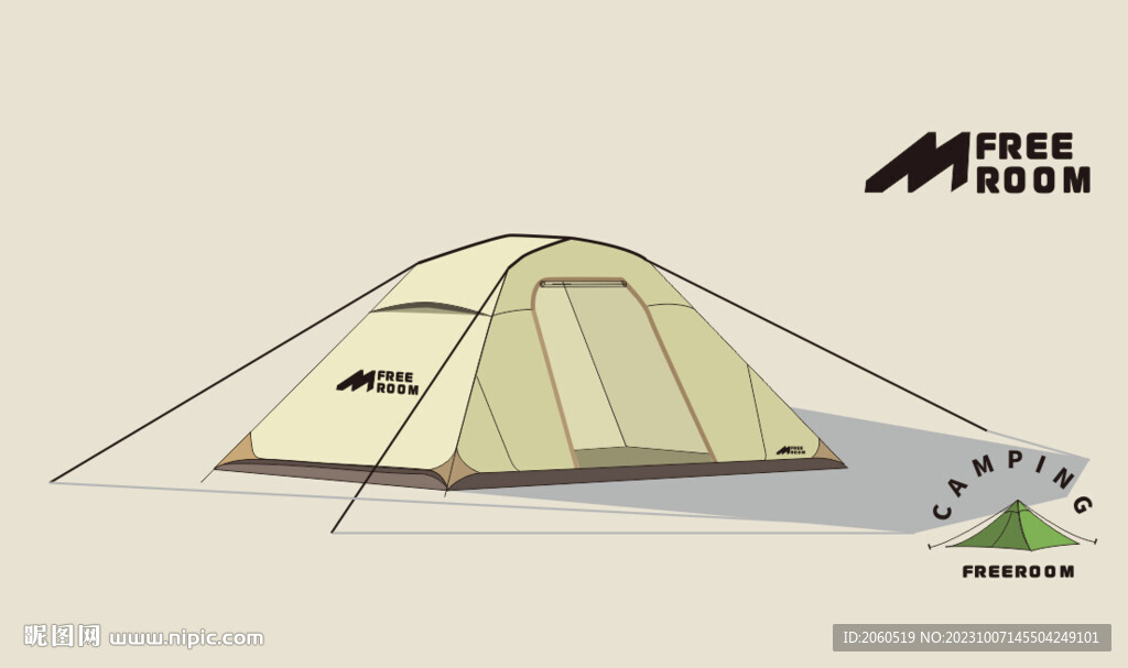 无限放大手绘帐篷
