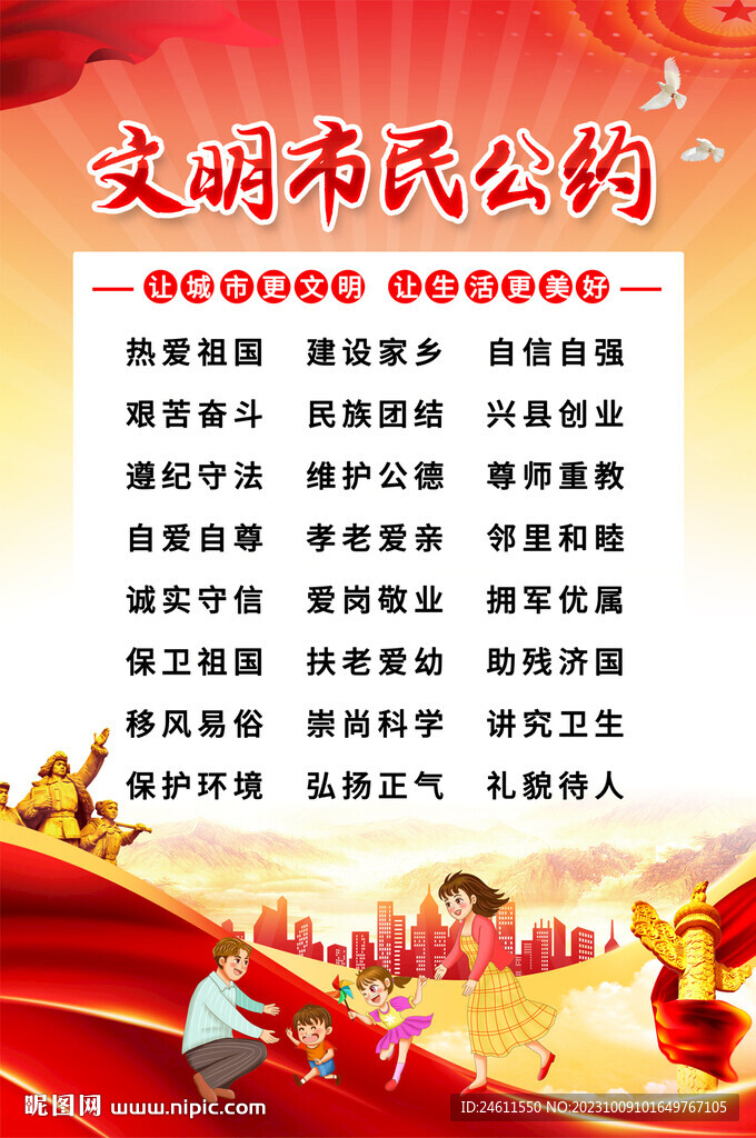 文明市民公约海报