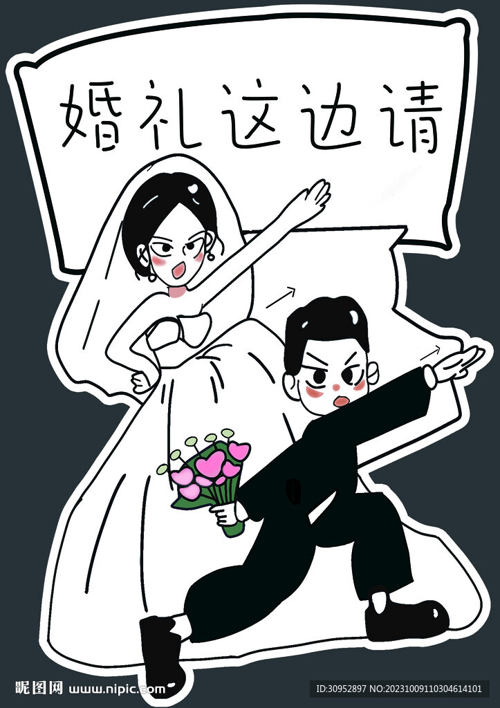 婚礼指引牌