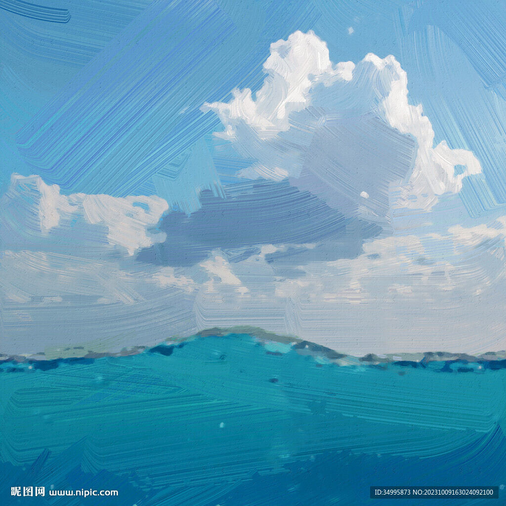白云油画