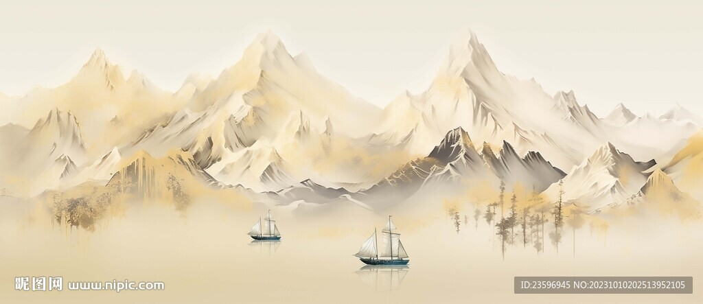 水墨画山水装饰画